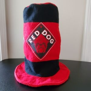 Vintage 90s‎ Red Dog Beer 13" Fleece Round Top Hat